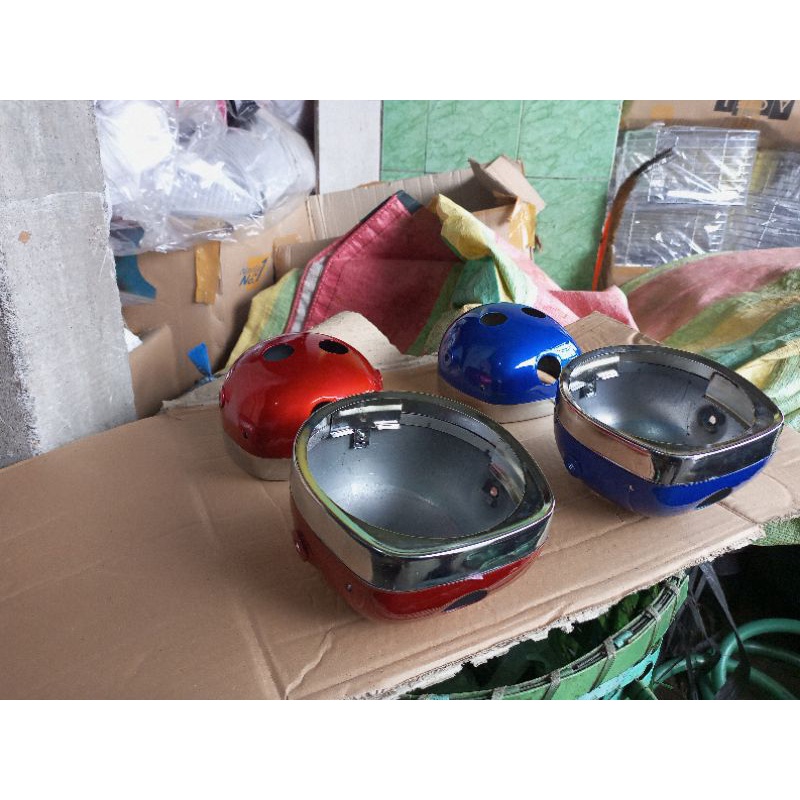 Batok cover lampu depan vanvan press lis chrome dan cat pnp daymaker 5,75 inch cb gl