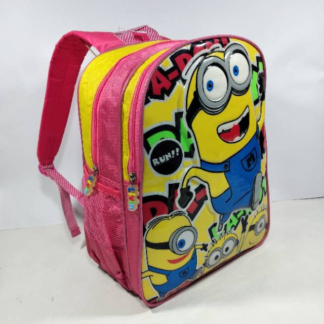 Tas ransel anak sekolah cowo dan cewe character minon 3425