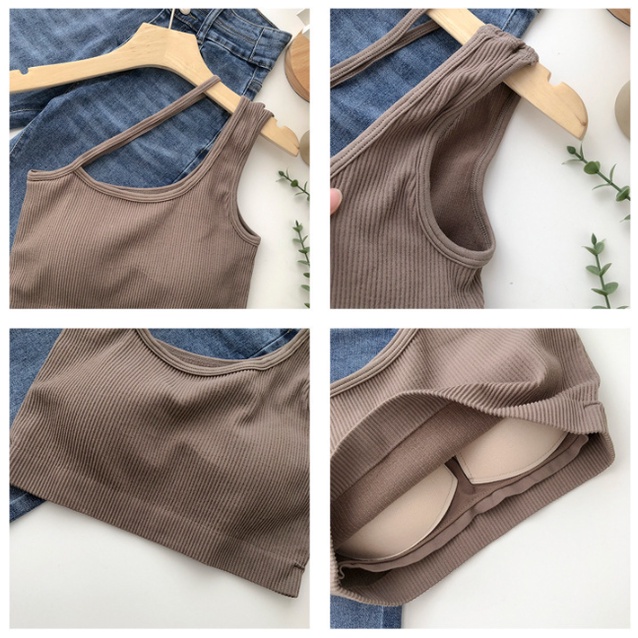 DF BR185 Bh Tanktop Crop Top Tali Samping Pakaian Dalam Wanita Cewek Korea Tank Top Cup Bra