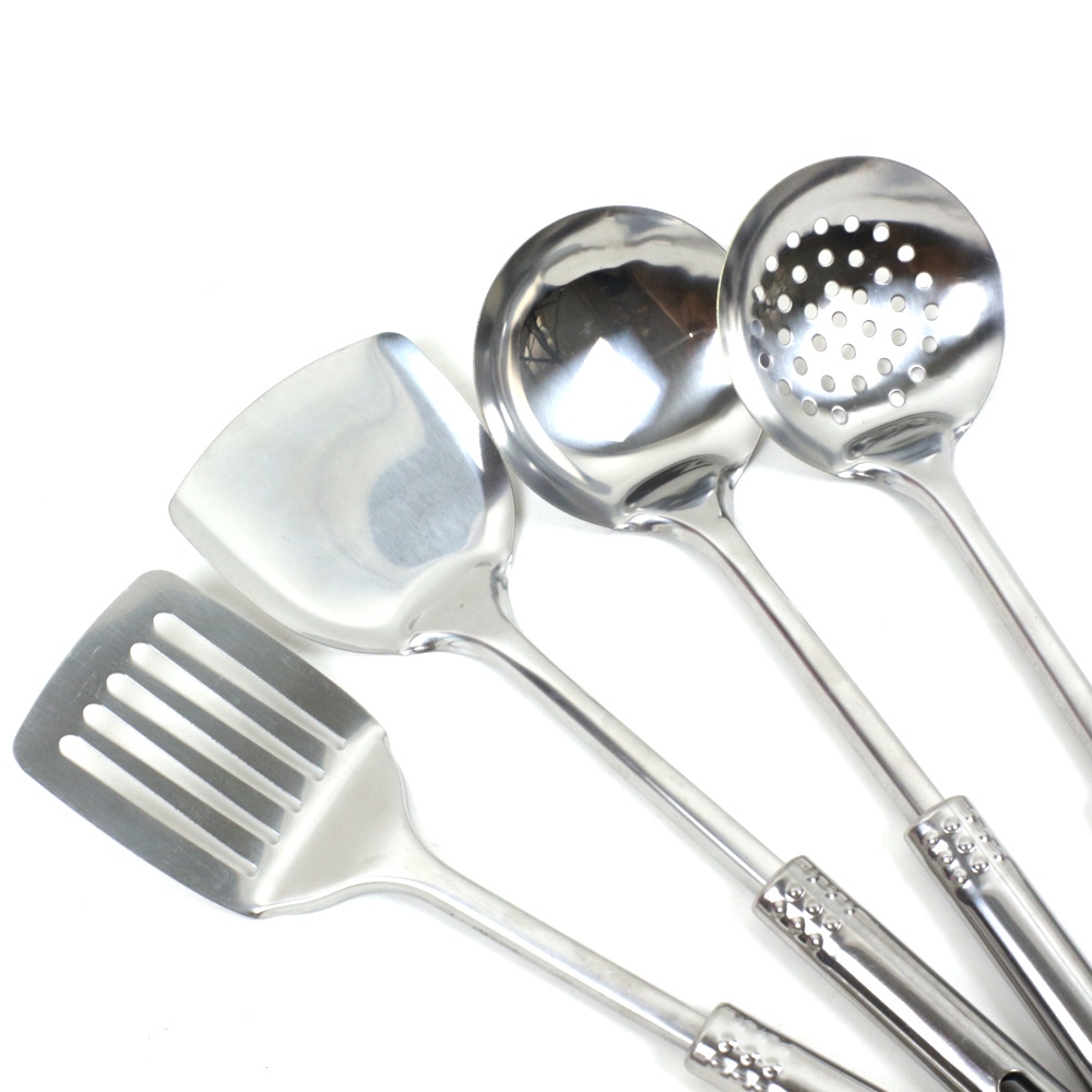 GSF Spatula Set isi 4 pcs - G-4404 / Sutil Spatula Stainless Stell TEBAL