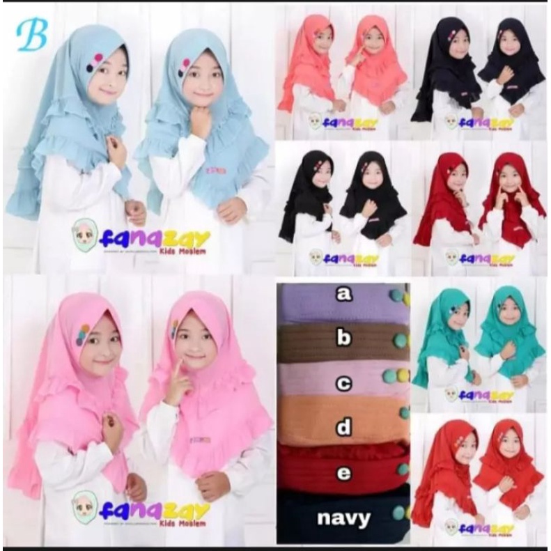 Kerudung krudung jilbab hijab instan ank Anak sekolah sd tk paud Perempuan terbaru 2021 modern kekin