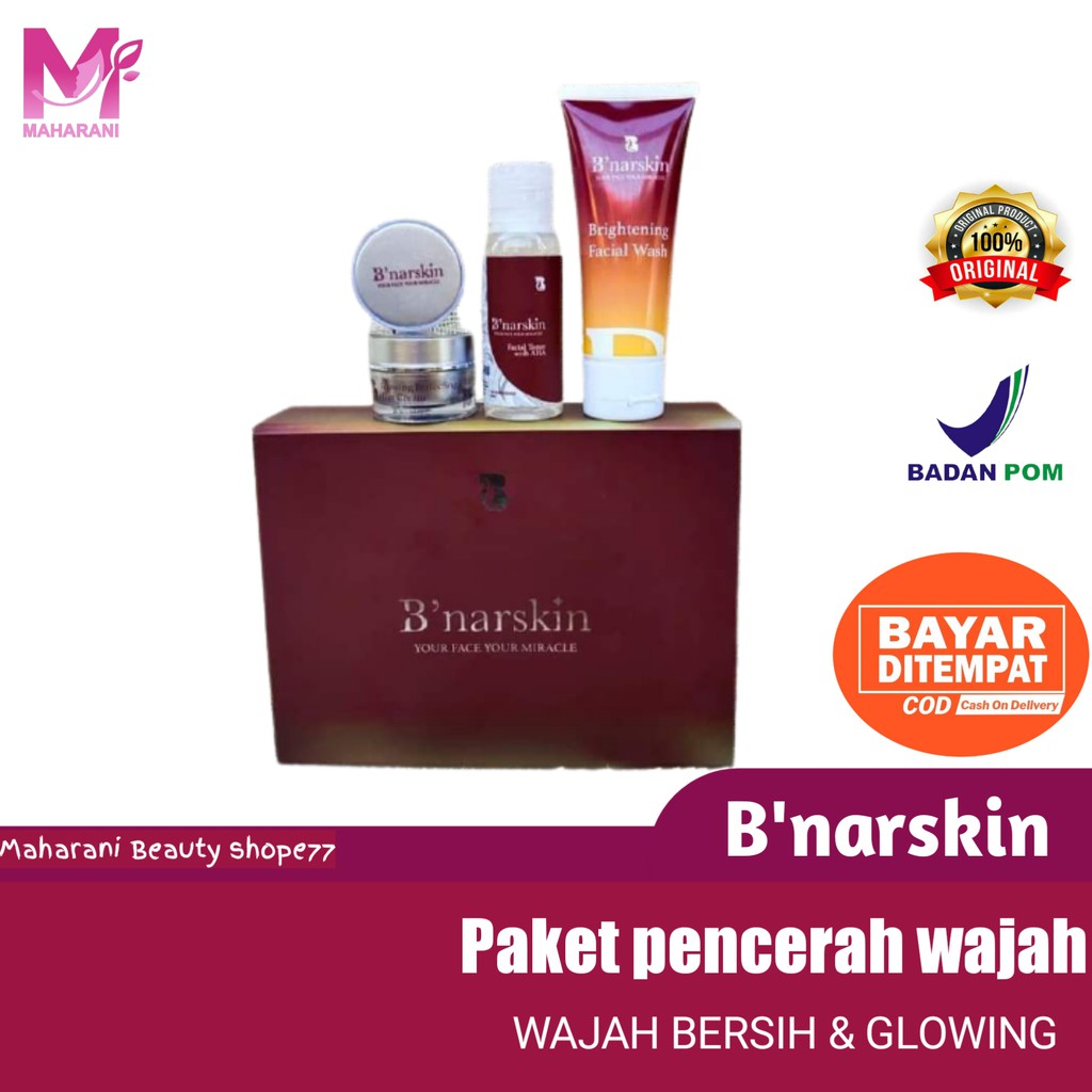 B'narskin Paket Skincare BPOM Murah | Paket Pemutih Wajah Bpom Ampuh