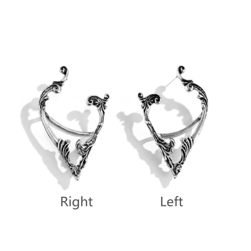 [Women Elegant Punk Elf Ear Clips] [Ladies Bohemia Statement Drop Earrings] [Korean INS Simple Style Wedding Party Ear Jewelry]