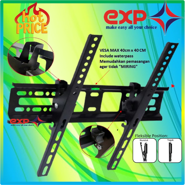 Garansi COCOK!! Bracket TV CHIQ 42&quot; s/d 55&quot; Waterpas adjustable position