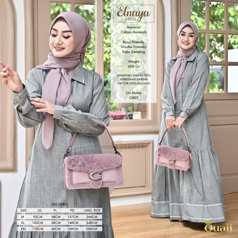 Gamis Wanita Quail Elnaya Dress