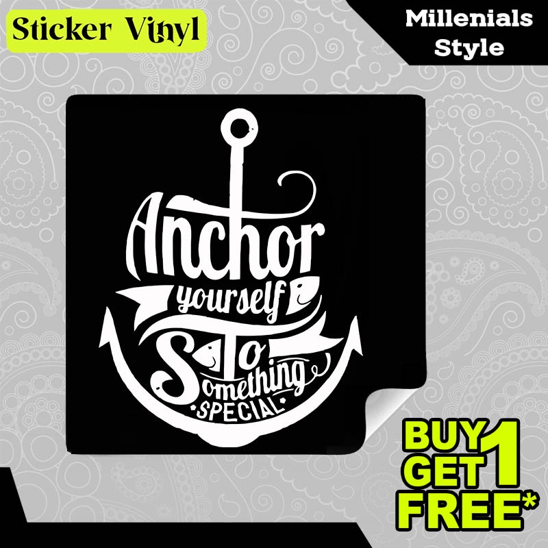 

Stiker Sticker Anchor Yourself Ambil Jangkar Untukmu Sendiri Desain Keren dan Kekinian Aesthetic Bahan Vinyl Satuan Anti Air