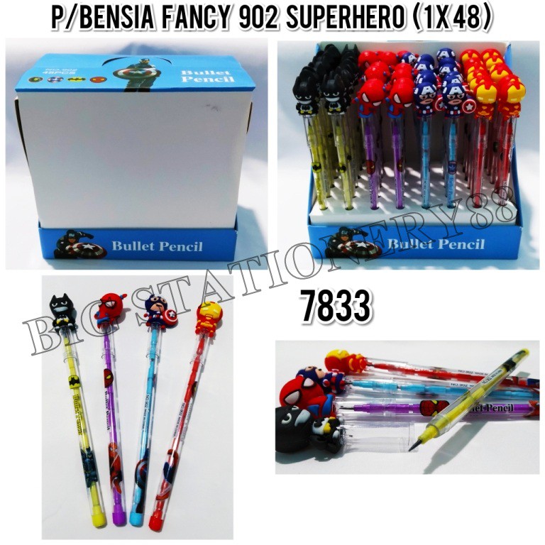

12 PCS - PENSIL SAMBUNG / PENSIL SUSUN / PBENSIA FANCY 904 SUPERHERO (1X48)