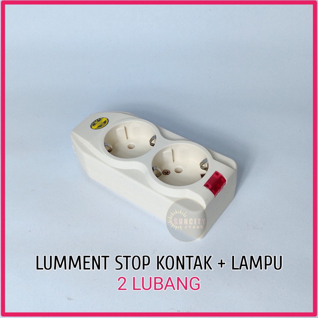 Lumment Stop Kontak Arde 2 Lubang &amp; 3 Lubang