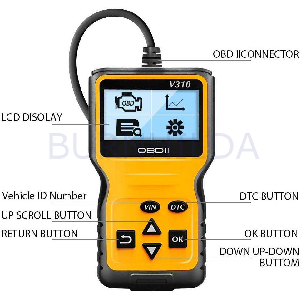 Alat OBD2 Pembaca Kode Diagnostik Mobil Otomoti mobil motor burnhilda