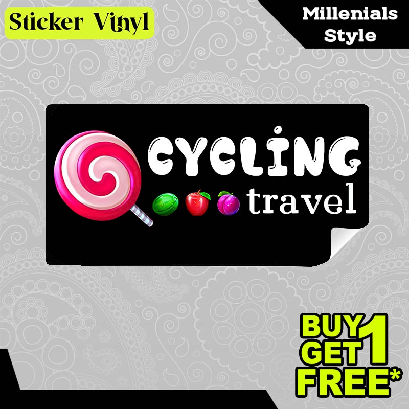 

Stiker Sticker Sweet Bonanza Cycling Travel Logo Pragmatic Play Game Slot Aesthetic Bahan Vinyl Satuan Anti Air