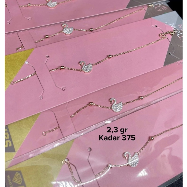 Gelang UBS angsa emas asli kadar 375