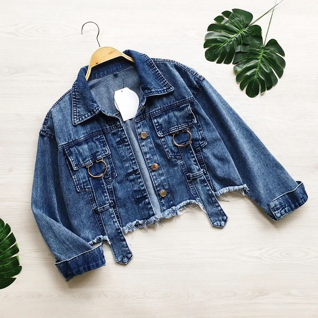 Jaket Levis Jumbo Wanita Big Size Xxl Ld 120Cm Jeans Jacket Denim Wanita Perempuan Cewek Cewe Terbar