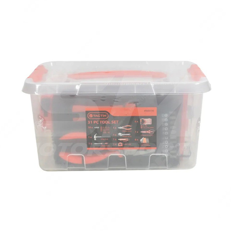 Tactix Set Perkakas 31 Pcs Toolkit Multifungsi