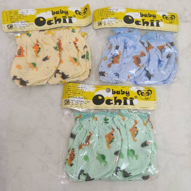 SNI STK Sarung tangan dan kaki MOTIF perlengkapan bayi baru lahir newborn murah PETIT VINATA renda rib