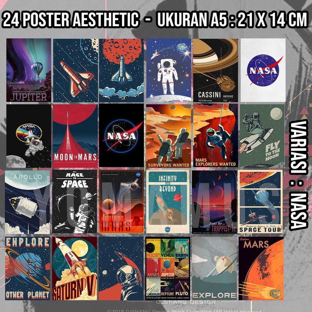 [24 POSTER] COD // POSTER AESTHETIC MURAH // POSTER DINDING KAMAR AESTETIK COWOK CEWEK // POSTER BAND MUSIK // POSTER WALL DECOR PURPLE POSTER / BLACK WHITE / MANGA-24 NASA
