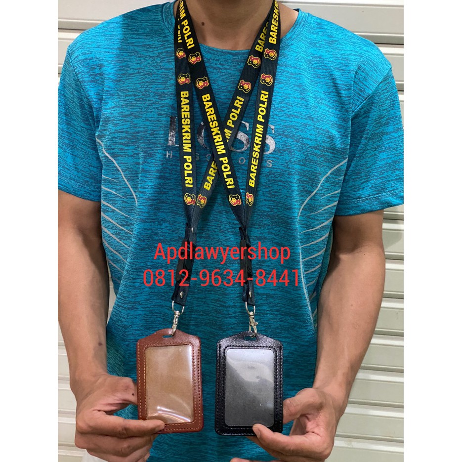 

Name Tag ID Card Tempat Kartu Plus Lanyard BARESKRIM POLRI