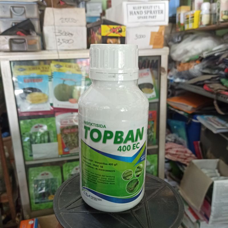 INSEKTISIDA TOPBAN 400 EC 400 ML PENGENDALI ULAT GRAYAK