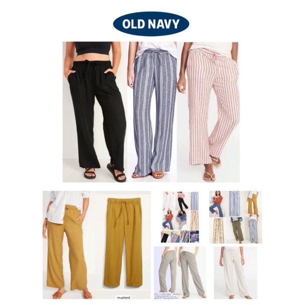 Celana Kulot Branded Wanita Old Navy 413 Linen Cullote Original Branded