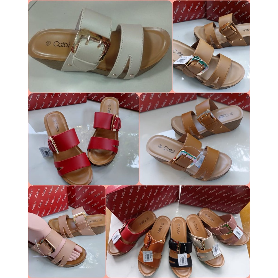 sz 36-40 Wedges cream, merah, hitam, kunir dan salem gasper 1 DJ 2776 merk CALBI