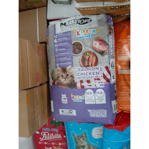 markotops kitten kemasan 20kg