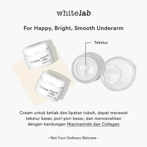 Pemutih Ketiak Whitelab Underarm Cream Ketiak Pemutih Ketiak