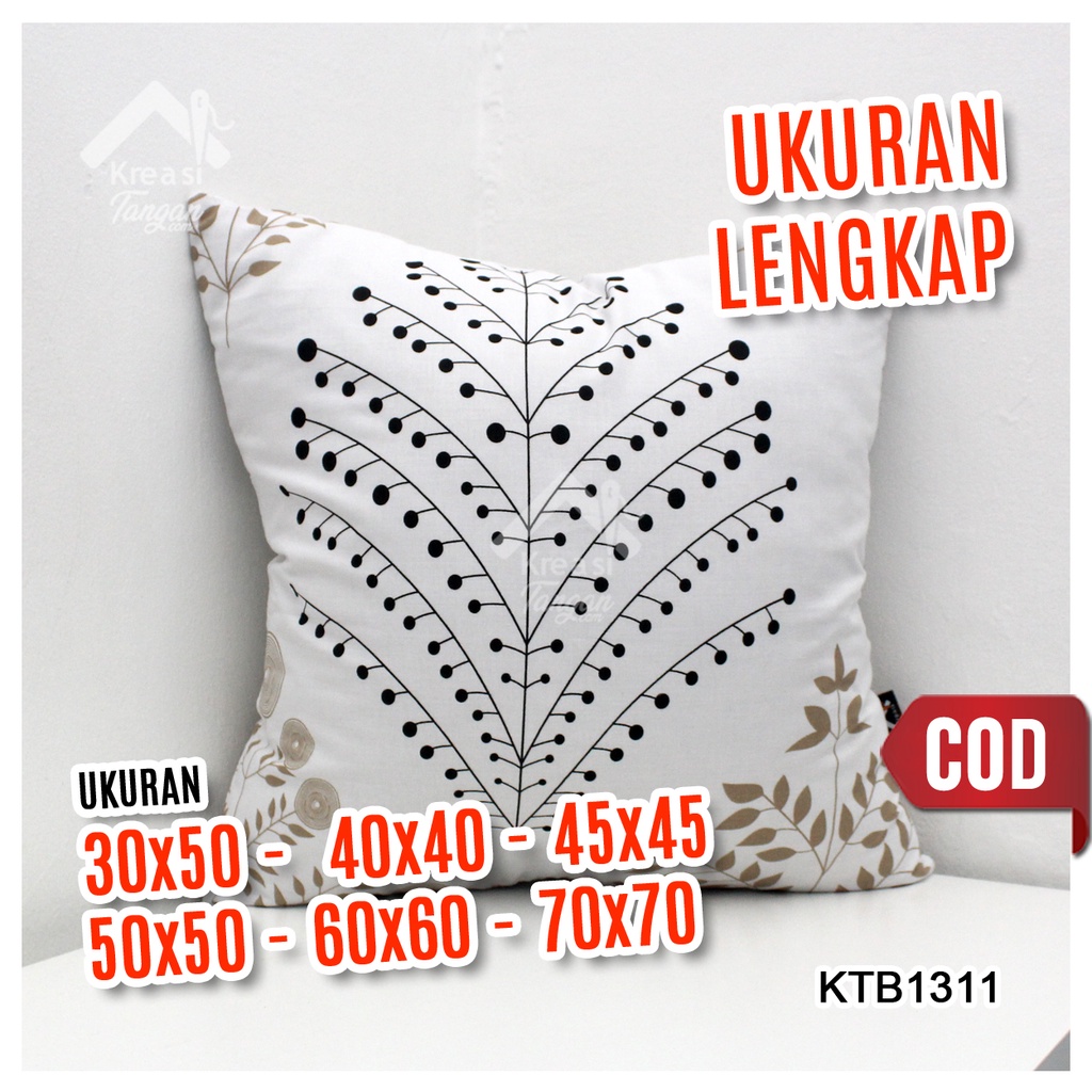 Sarung Bantal Sofa Ukuran 30x50, 40x40, 45x45, 50x50, 60x60, 70x70 - KTB1311