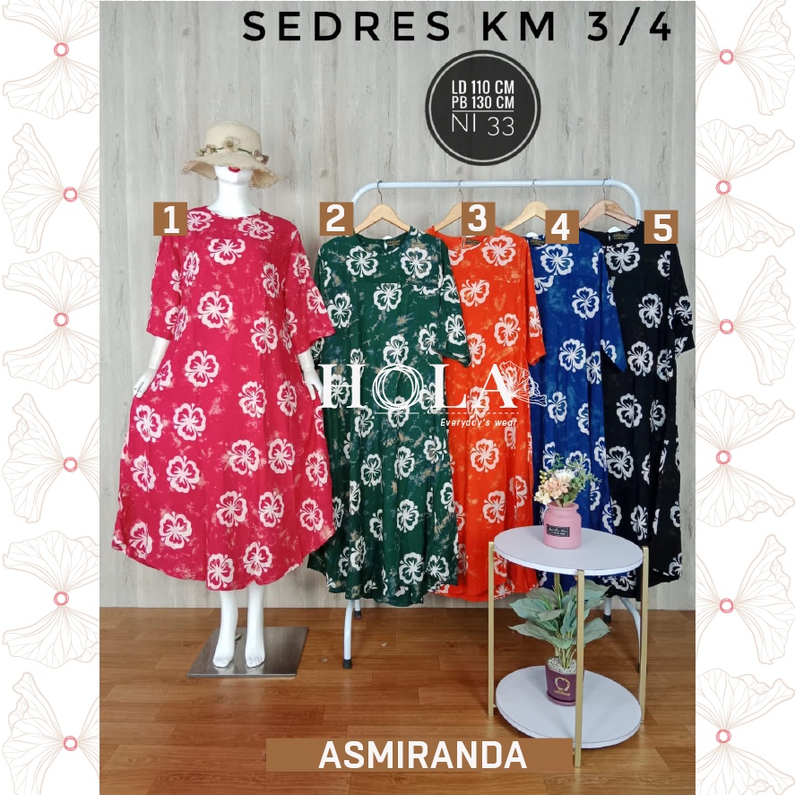 HOLA_FASH | SEKDRES GAMIS ASMIRANDA, SEKDRES BATIK , GAMIS HARIAN, GAMIS MURAH-NI33-FD-SASMR01