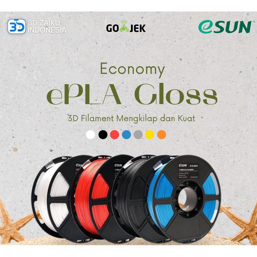 eSUN ePLA Gloss Economy 3D Filament Mengkilap dan Kuat