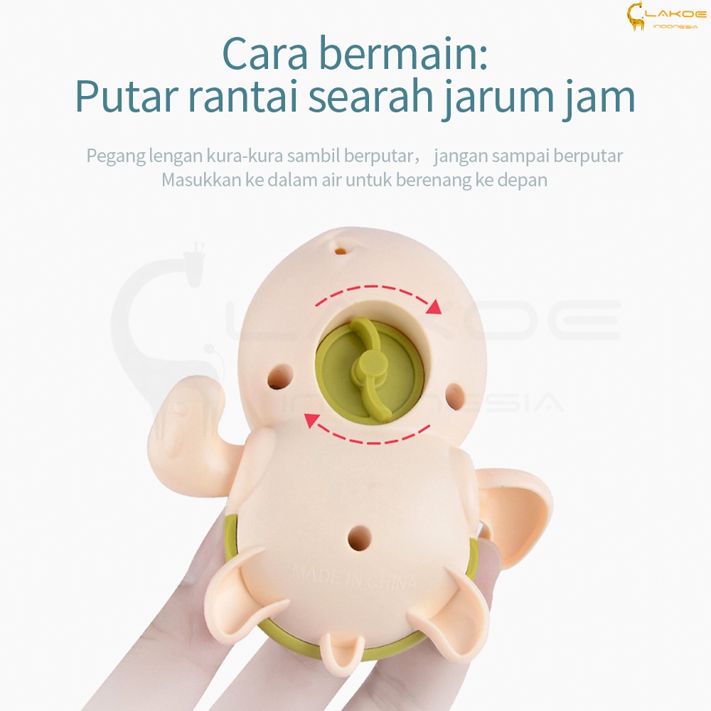 LAKOE Mainan mandi bayi Jarum Jam / Mainan Penyu Renang