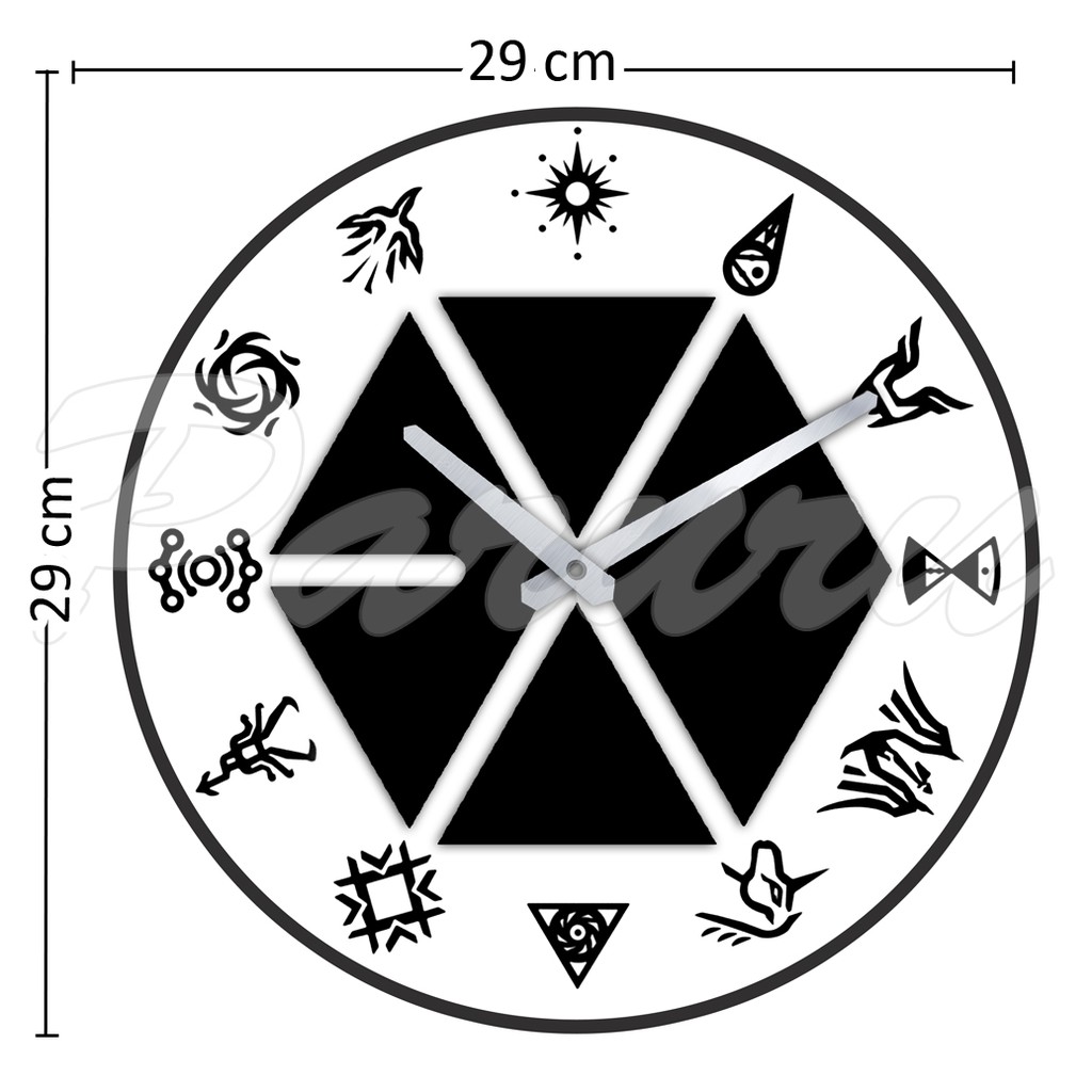 Jam dinding EXO - kode EXO WHITE