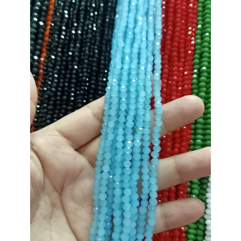 kristal ceko 4mm/ gelang manik/ monte/ ceko 4mm