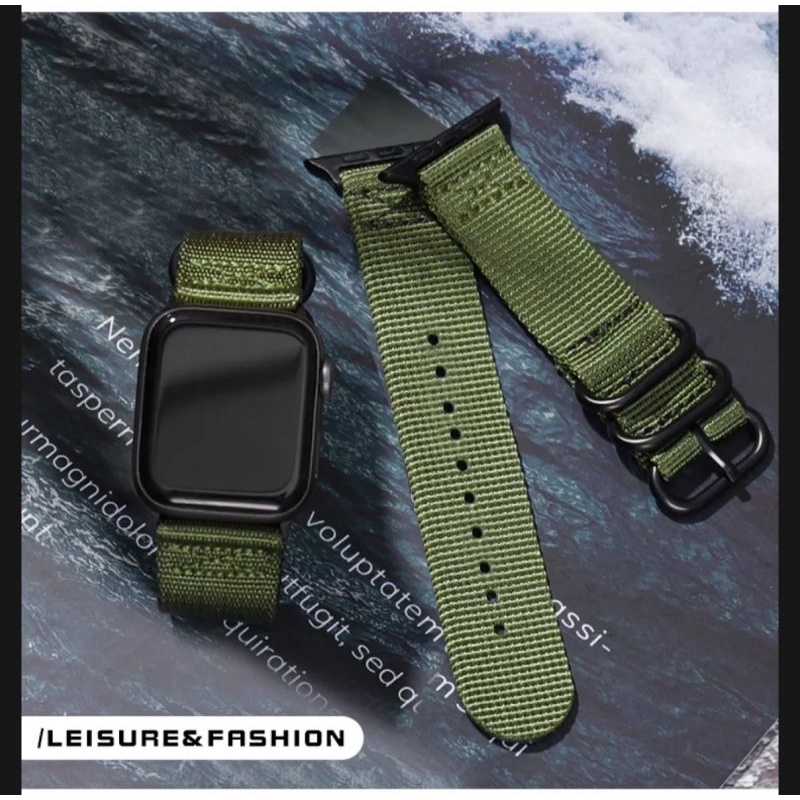 Strap Tali Apple Watch Kanvas Nylon Nato Zulu