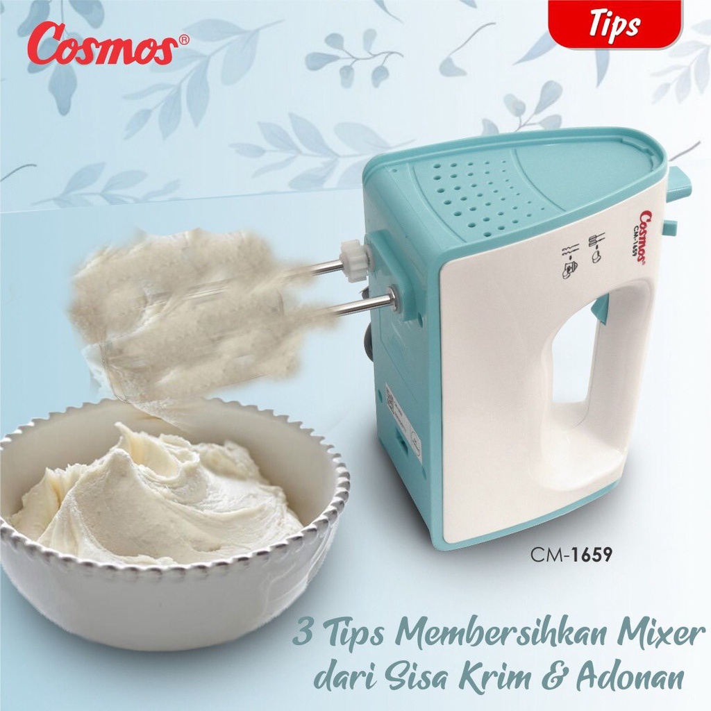 Mixer Hand Cosmos CM 1659  Cosmic 5 Kecepatan Dengan Mixer Container Garansi Resmi