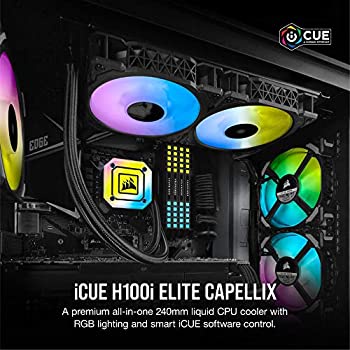 Corsair iCUE H100i ELITE CAPELLIX 240mm RGB - Liquid CPU Cooler MANTUL GAN