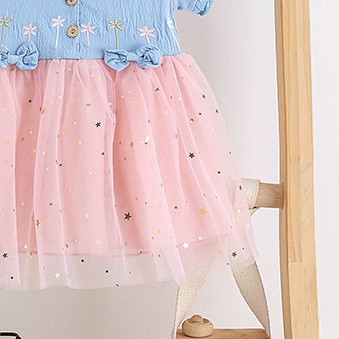 LittleAaron DRESS DENIM PALMBEACH 2105 EBV Baju Dress Anak Perempuan Import Model Gaun