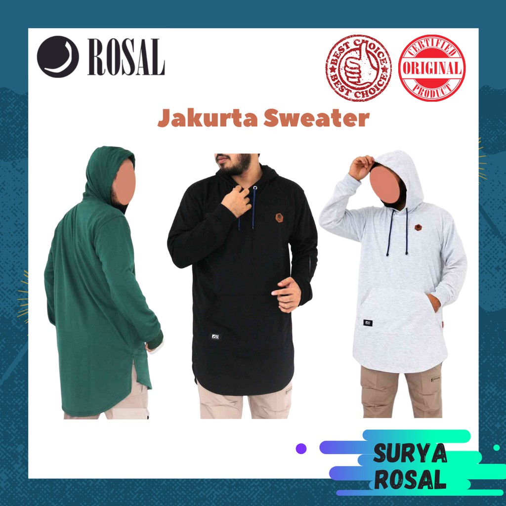 Jaket Sweater Pria  - Jakurta Sweater - Jaket Sweter - Sweater Jaket Cowok - Jaket Switer Cowo ROSAL