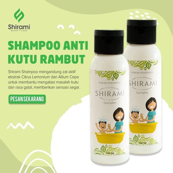 Obat Shampo Penghilang Kutu Rambut dan Telur nya Ampuh SHIRAMI Original 100ml