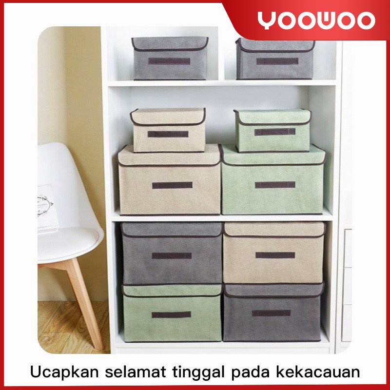 Storage Box 2in1 Box Organizer Tempat Penyimpanan Baju Mainan Ukuran Kecil Dan Besar