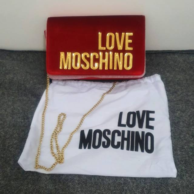 Preloved Love Moschino bag clutch tas VVGC