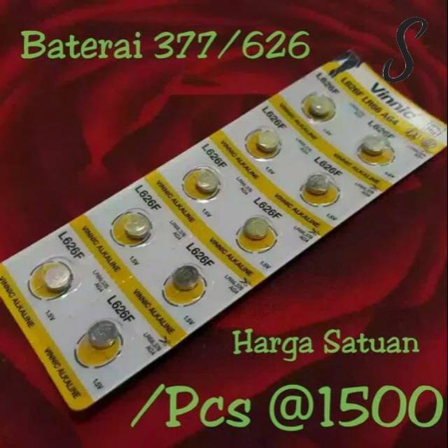 Baterai batre battery VINNIC 377/626/AG4/L626F/LR66 BATRAI JAM TANGAN VINNIC 377 626