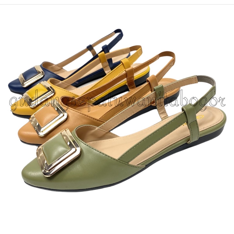 Gratica Sepatu Wanita Sandal Flat Mules Tali Belakang KH 01