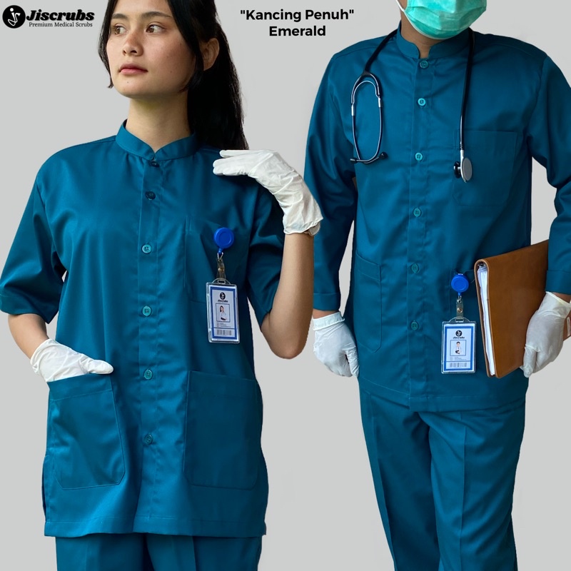 Baju Ok Kancing Baju Scrub Kancing Baju Jaga Baju Perawat Baju Bidan Baju Dokter Baju Rumah Sakit