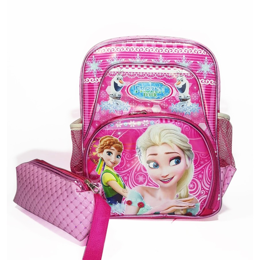 TAS RANSEL ANAK KOMBINASI BORDIR PLUS DOMPET FROZEN LOL UNICORN HELLO KITTY RANSEL GLITER