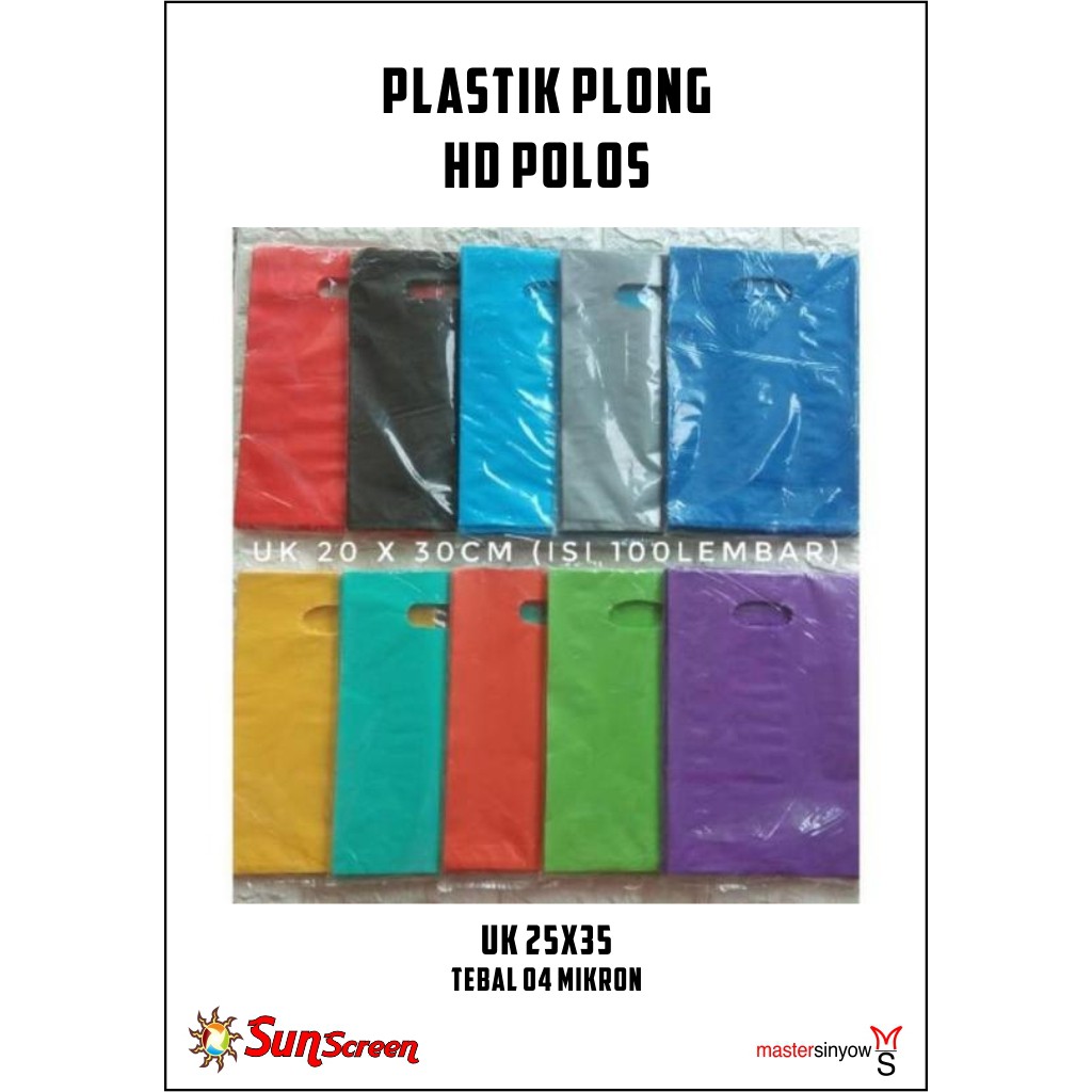 Plastik Plong HD Packing Olshop ukuran 25x35 Polos bisa COD