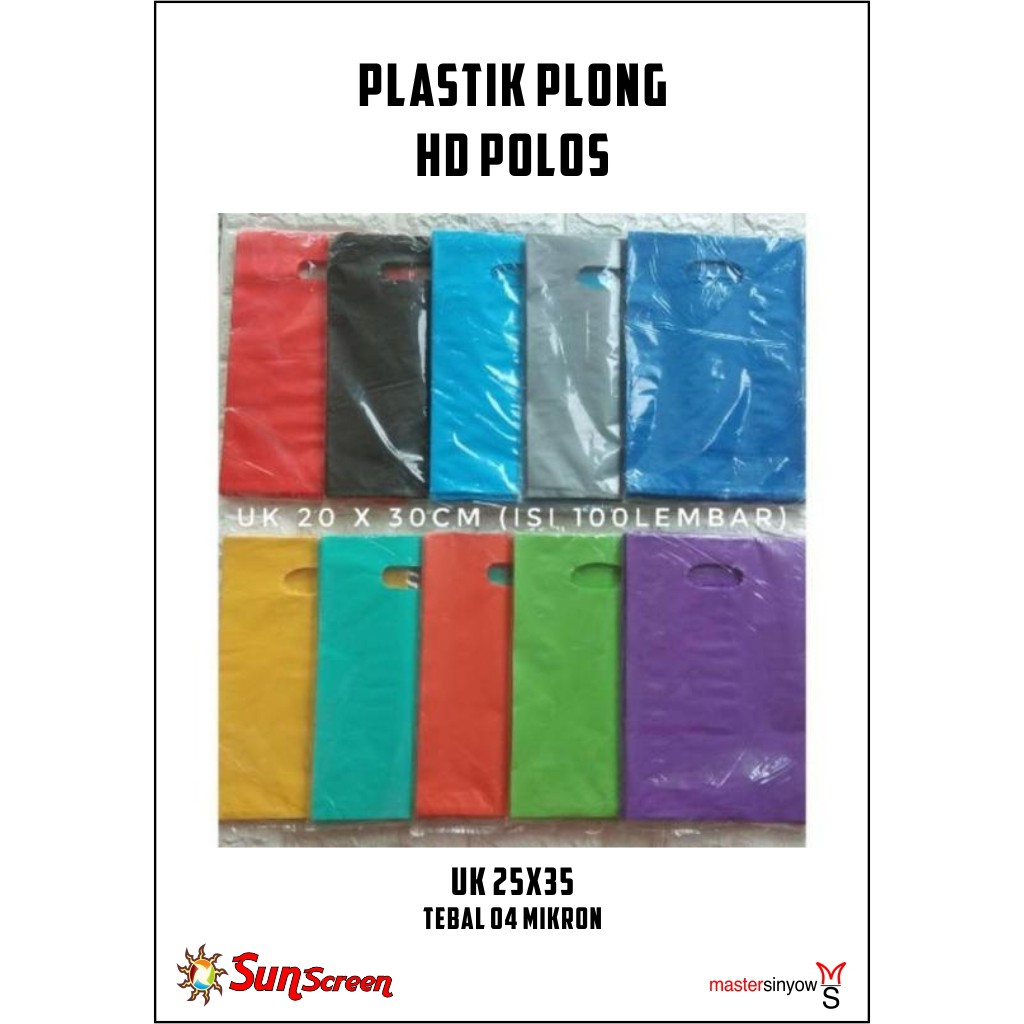 Plastik Packing Olshop Plong HD ukuran 25x35 Polos bisa COD