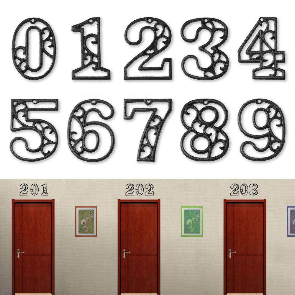 Chookyy Iron Cast Numbers 4.5&quot;/115mm Wall Decor Alat Peraga Tembak Angka Besi Tempa Gaya Industri