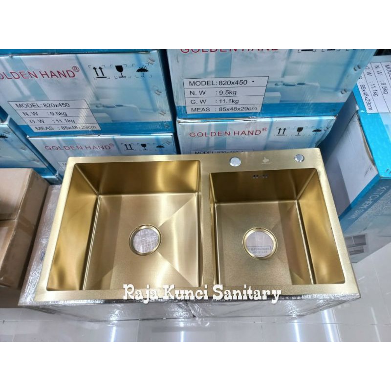 Kitchen Sink Onan Golden Hand 8245 Gold/Bak Cuci Piring 8245 Stainless GOLD