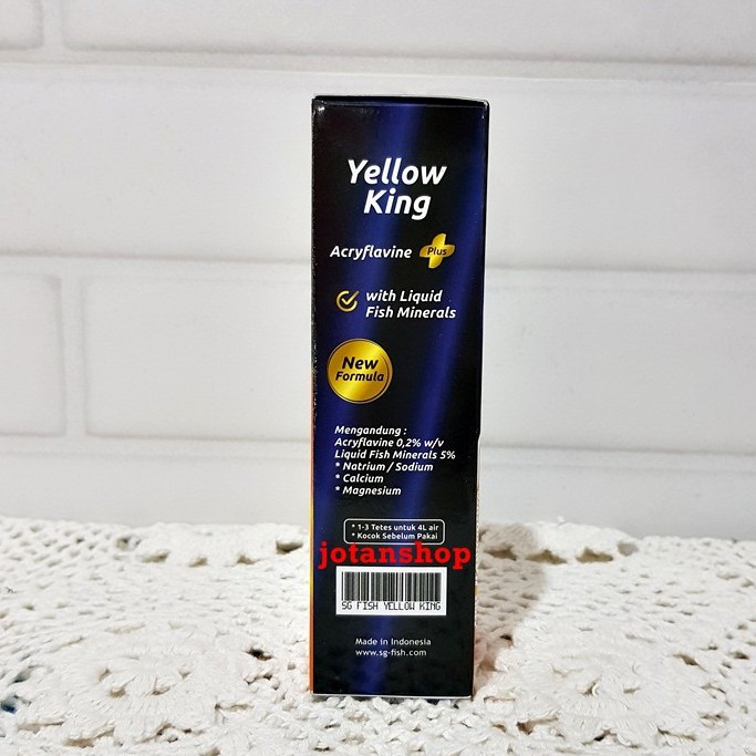 SG FISH YELLOW KING Acryflavine plus acriflavine Obat luka tetes Vitamin Ikan Hias aquarium