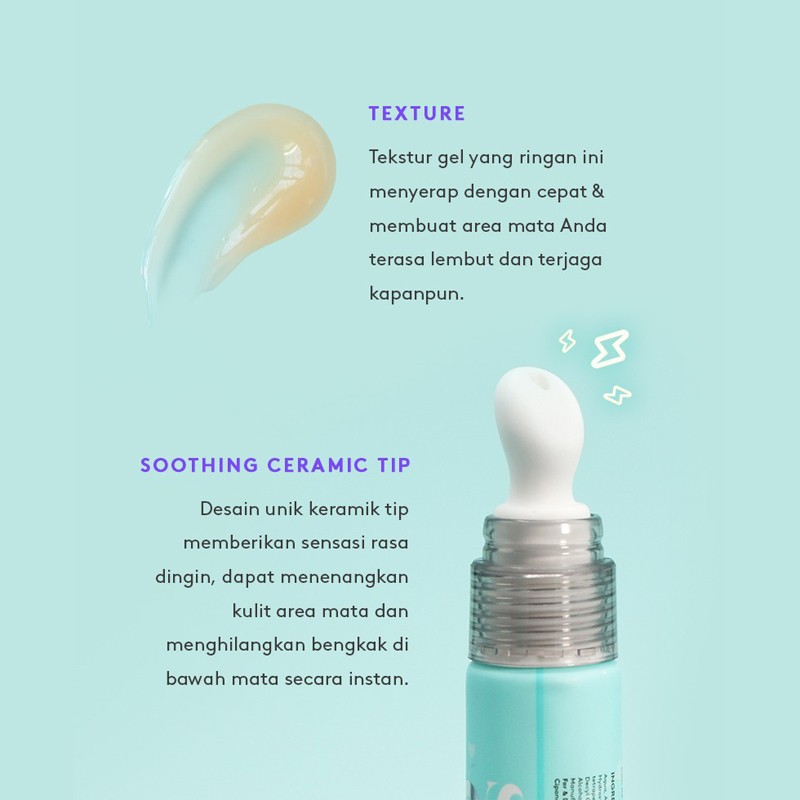 SOMETHINC Game Changer Tripeptide Eye Gel - Krim Pemutih Pencerah  Penghilang Kantung Mata Panda