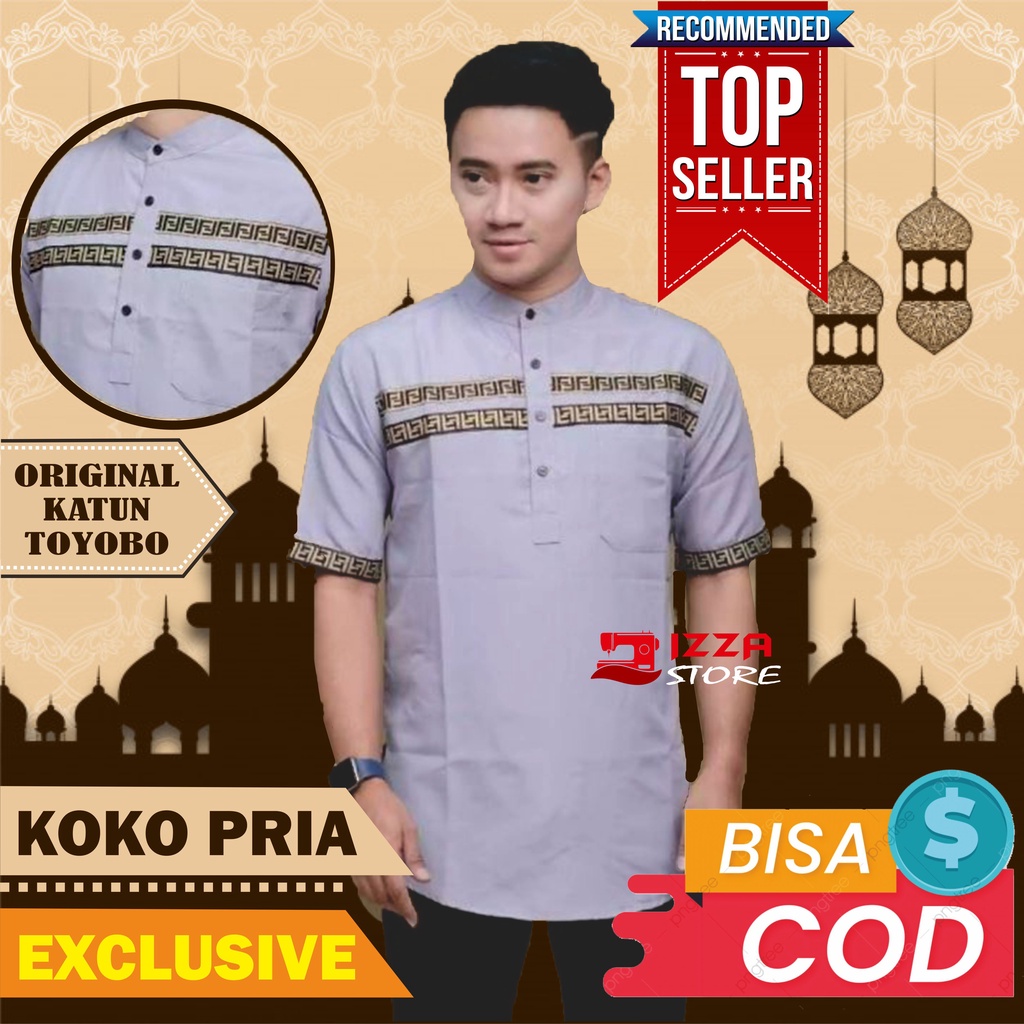 (BIG PROMO) NEW KOKO KURTA LENGAN PENDEK TOYOBO FF POWERED BEST DESIGN & CONCEPT / Baju Koko Pakain 